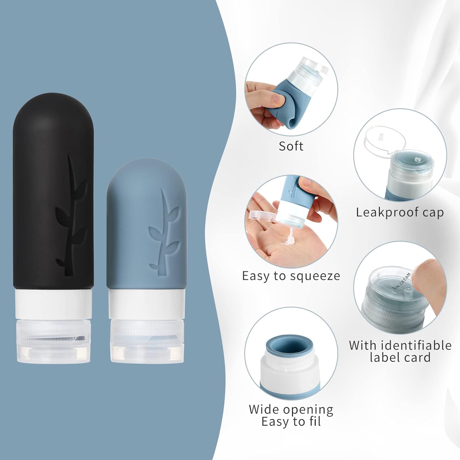 18pack Travel Bottles for Toiletries,TSA Approved ... - Image 5