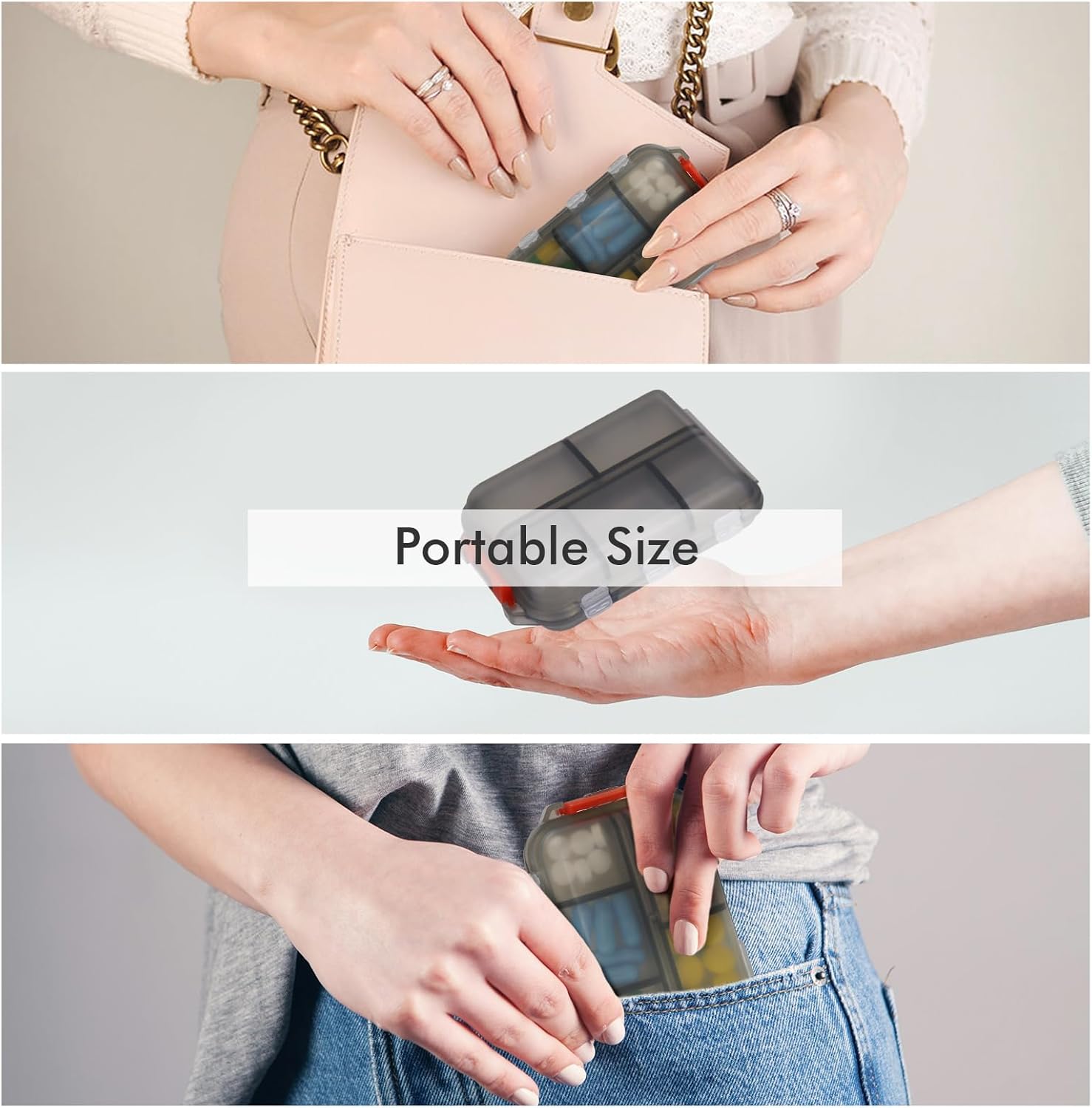 DIY Travel Pill Organizer with 260 Labels, 10 Comp... - Image 6